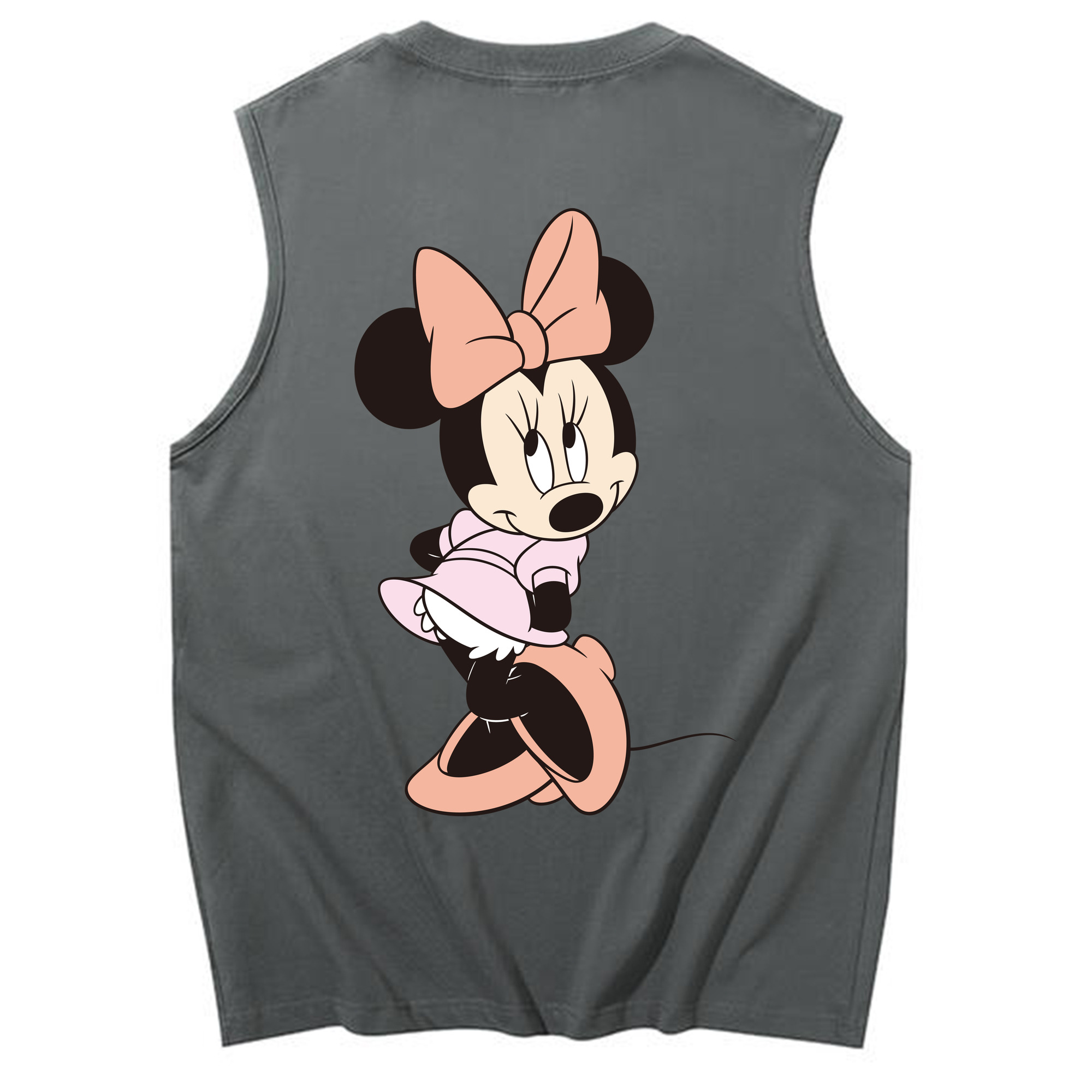 ミッキーマウス Mickey Mouse コットン100％タンクトップ（背面プリント）